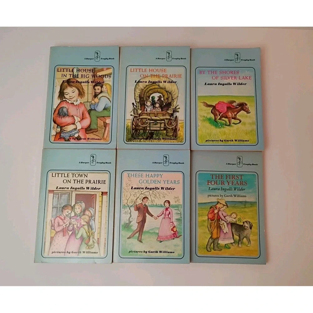Vintage Little House Book Lot of 6 - Laura Ingalls Wilder Paperback